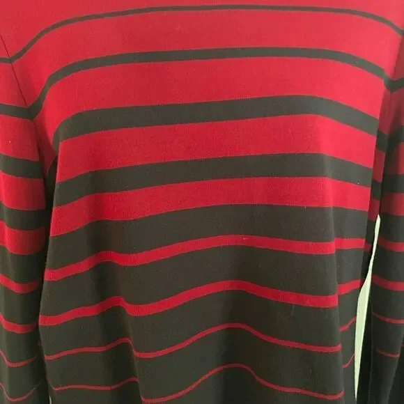 Talbots long sleeve black red sweater Size L - Picture 7 of 7
